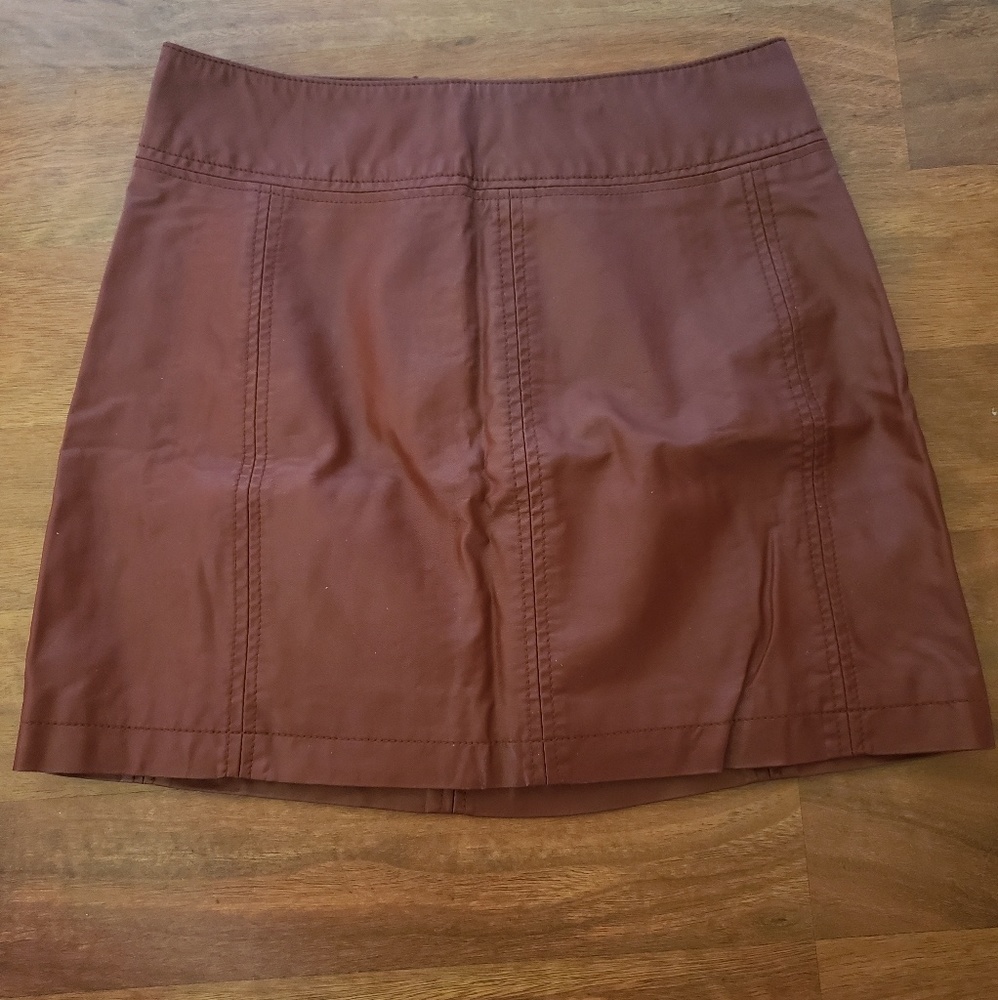 Red Leather Skirt